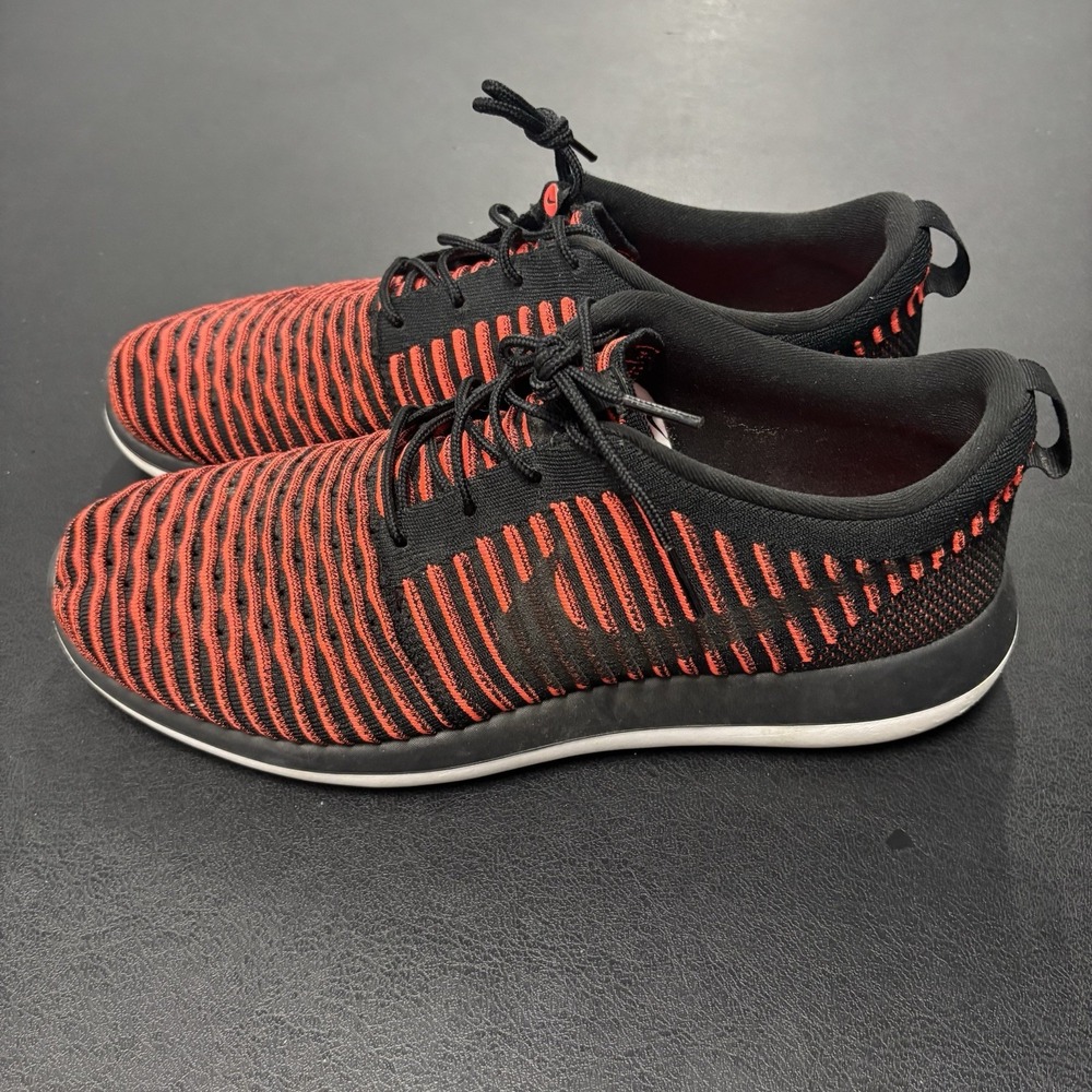 Nike Roshe Two‎ Flyknit Mens 12 Red Running Trainers 844833 006 Sneakers Shoes